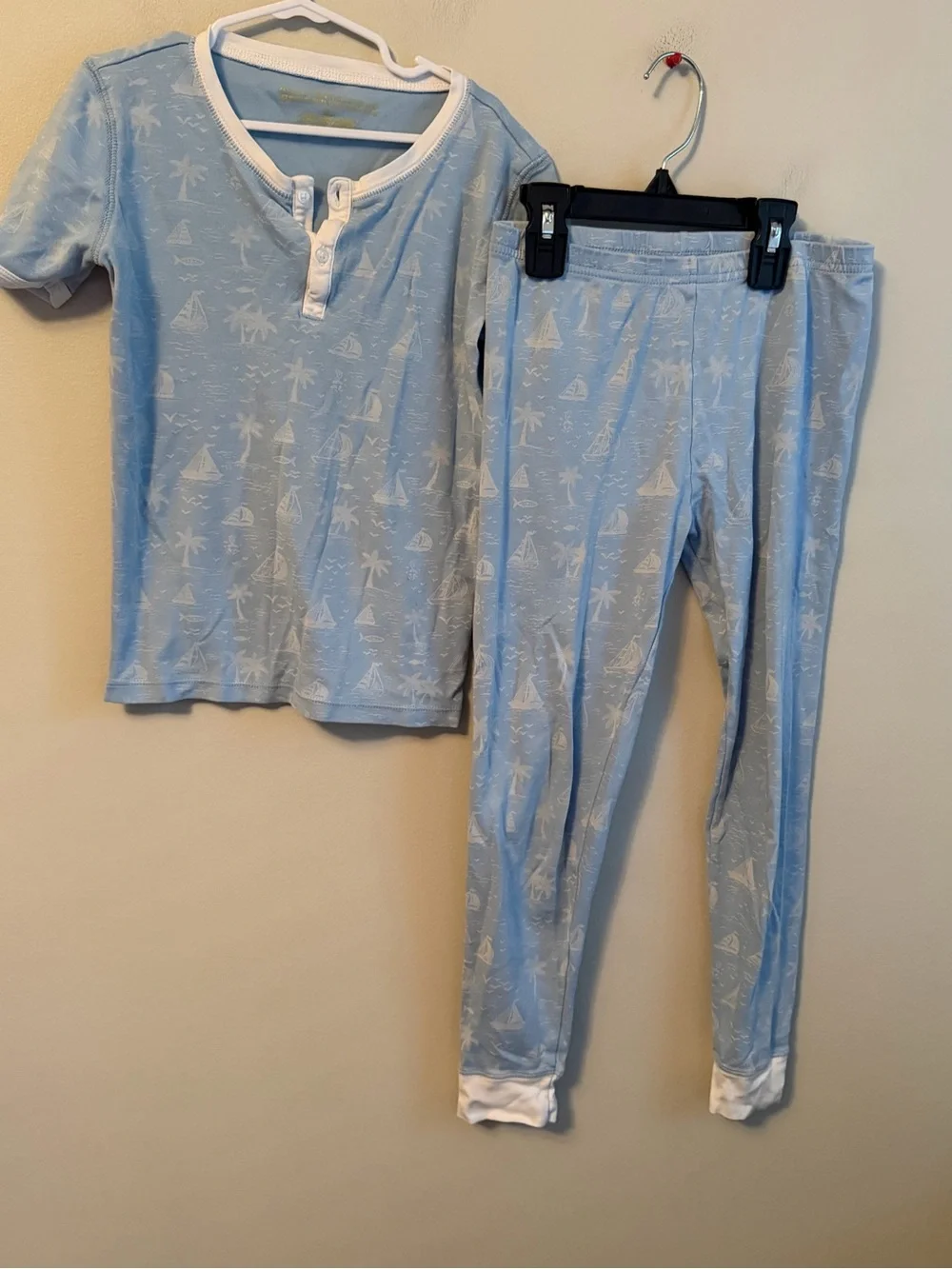 The Beaufort Bonnet Company Blue Sailboat Pajamas